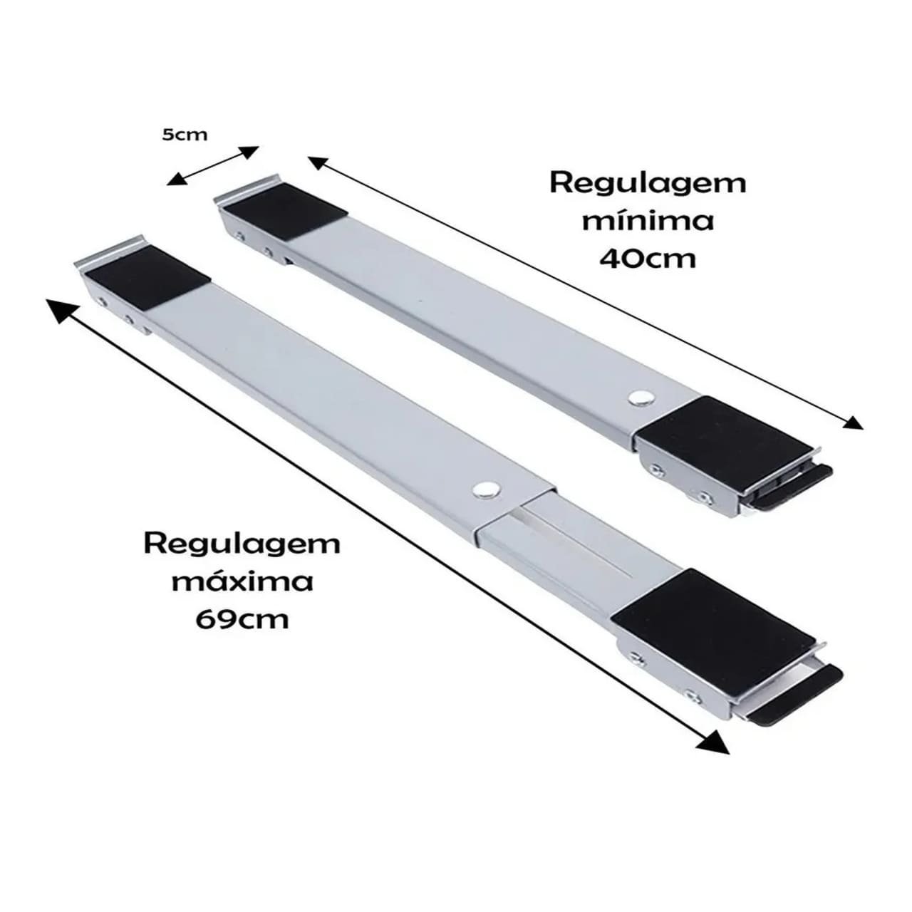 Base Suporte com Rodinhas para Geladeira, Fogão, Freezer Máquina de Lavar Lavadora - 5