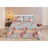 Cobre Leito Casal King Arezzo Piquet 3 Peças Patchwork Tiffany - 1