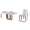 Ver imagem 3 de Mesa de Jantar 6 Lugares Afrodite Mel/blonde/veludo Pastel - Viero Móveis