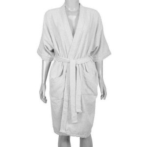 Roupão Banho Unissex Felpudo Algodão Tam Gg Atlântica Branco