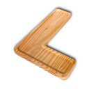 Ver imagem 2 de Petisqueira Letra L Tabua com Rebaixo Madeira Pinus Cesta Presente Decoração Mesa Posta - Woodspot