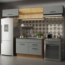 Ver imagem 2 de Cozinha Compacta com Armário e Balcão Cinza Agata Madesa