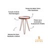 Conjunto Mesa Lateral Cobre Tampo Com Espelho - Sanna Decor - 2
