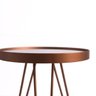 Mesa Lateral Cobre Pés De Ferro Tampo Com Espelho - 60 Cm Altura - 6