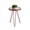 Mesa Apoio De Ferro Lateral Canto Sofá 50 Cm - Rose Gold - 1