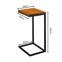 Mesa De Apoio Lateral Ou De Canto Para Sofá 65 Cm - 6
