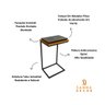 Mesa De Apoio Lateral Ou De Canto Para Sofá 65 Cm - 2