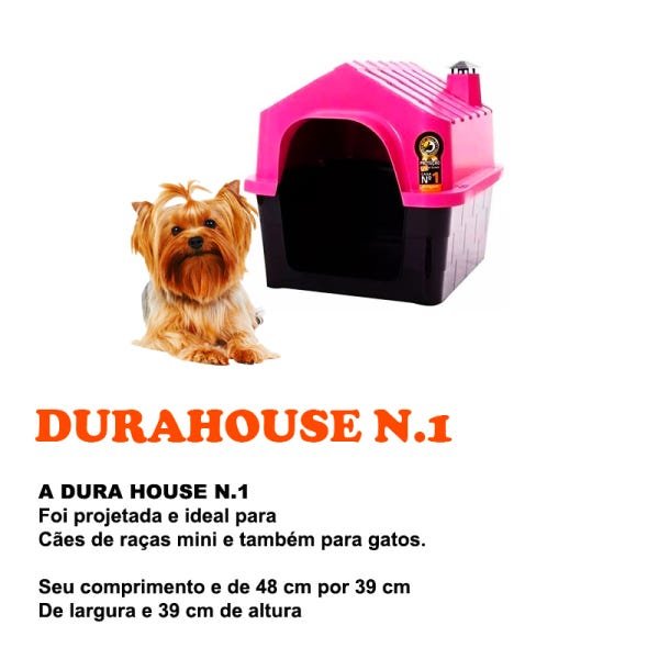 Casa Casinha Para Cachorro/cães Pequenas Desmontável Nº1:Rosa - 5