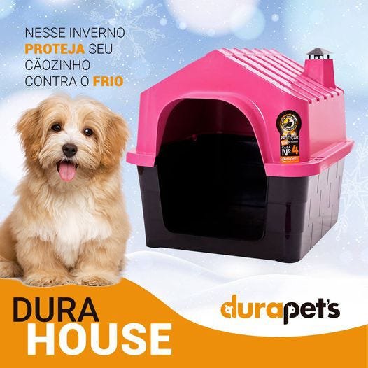 Casa Casinha Para Cachorro/cães Pequenas Desmontável Nº1:Rosa - 8