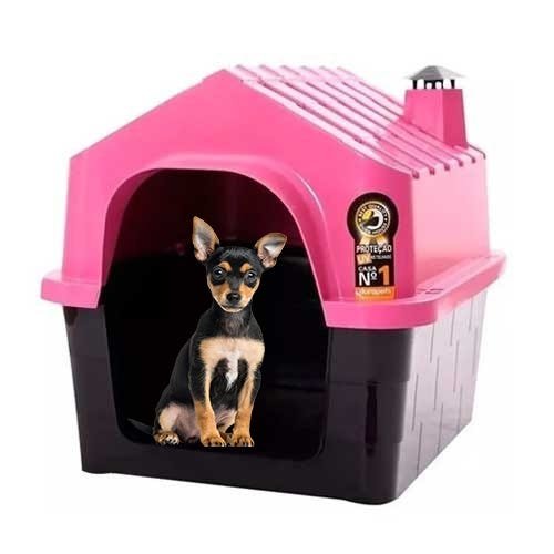 Casa Casinha Para Cachorro/cães Pequenas Desmontável Nº1 Cor:Rosa