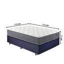 Ver imagem 2 de Base Box Baú Casal 138x188 Suede com Colchão Relax Fresh Molas Ensacadas