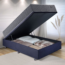 Ver imagem 3 de Base Box Baú Casal 138x188 Suede com Colchão Relax Fresh Molas Ensacadas