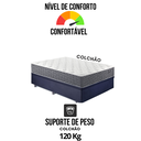 Ver mais imagens de Base Box Baú Casal 138x188 Suede com Colchão Relax Fresh Molas Ensacadas
