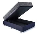 Ver imagem 5 de Base Box Baú Casal 138x188 Suede com Colchão Relax Fresh Molas Ensacadas