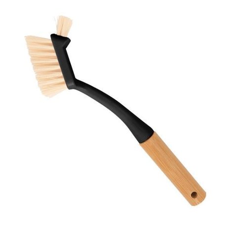 Escova para Limpeza Duo com Cabo de Bambu - Preta