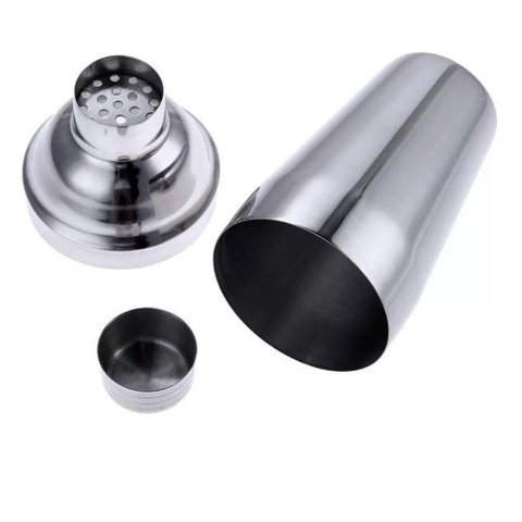 Kit Coqueteleira em Inox 500ml Espremedor Dosador