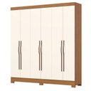 Ver imagem 2 de Guarda Roupa Casal 6 Portas e 2 Gavetas Leonard com Armário Multiuso 2 Portas 3 Prateleiras B387 Cin