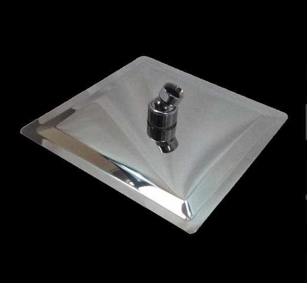 Ducha Inox Quadrada Slim 30x 30cm Braço 38cm e Acabamento - 4