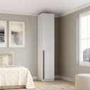 Ver imagem 1 de Guarda-roupa Modulado 1 Porta Prateleiras 3 Gavetas Cabideiros 45cm 100% MDF Trend Altezza