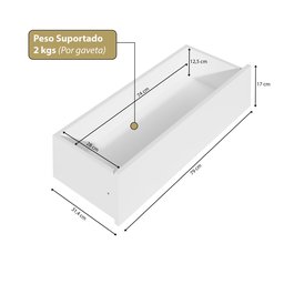 Guarda-Roupa Closet Modulado Casal sem Portas Canto em L com 4 Gavetas e 3 Cabideiros Versatille Yescasa - 4