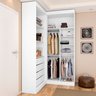 Guarda-Roupa Closet Modulado Casal sem Portas Canto em L com 4 Gavetas e 3 Cabideiros Versatille Yescasa - 5