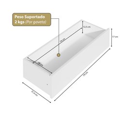 Guarda-Roupa Closet Modulado Casal sem Portas Canto em L com 4 Gavetas e 3 Cabideiros Versatille Yescasa - 4