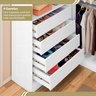 Guarda-Roupa Closet Modulado Casal sem Portas Canto em L com 4 Gavetas e 3 Cabideiros Versatille Yescasa - 10