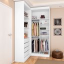 Ver imagem 5 de Guarda-Roupa Closet Modulado Casal sem Portas Canto em L com 4 Gavetas e 3 Cabideiros Versatille