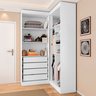 Guarda-Roupa Closet Modulado Casal sem Portas Canto em L com 4 Gavetas e 3 Cabideiros Versatille Yescasa - 6