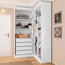 Ver imagem 6 de Guarda-Roupa Closet Modulado Casal sem Portas Canto em L com 4 Gavetas e 3 Cabideiros Versatille Yescasa