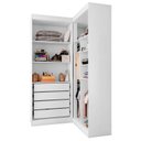 Ver imagem 2 de Guarda-Roupa Closet Modulado Casal sem Portas Canto em L com 4 Gavetas e 3 Cabideiros Versatille