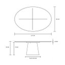 Ver imagem 2 de Mesa de Jantar Cone Oval 160x90cm Laqueada - Branco