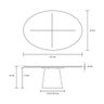 Mesa de Jantar Cone Oval 160x90cm Laqueada - Branco - 2