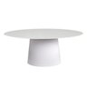 Mesa de Jantar Cone Oval 198x122cm Laqueada - Branco - 1