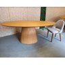 Mesa de Jantar Cone Oval 198x122cm Tampo Madeira Freijó Base Madeira Freijó - Marrom - 3
