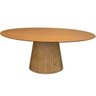Mesa de Jantar Cone Oval 198x122cm Tampo Madeira Freijó Base Madeira Freijó - Marrom - 1