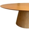Mesa de Jantar Cone Oval 198x122cm Tampo Madeira Freijó Base Madeira Freijó - Marrom - 2