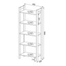 Estante para Livros 5 Prateleiras 165,5cmx65cm AZ - 4