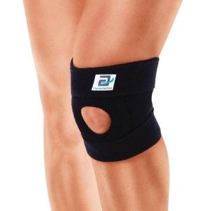 Joelheira Neoprene Com Orifício Ajustável Preto Active