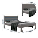 Ver imagem 4 de Guarda Roupa Modulado 8 Peças 14 Portas Com Cama E Colchão Casal Gazin Grafite Azul Delta Fênix