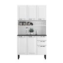 Ver imagem 1 de Kit Cozinha Compacta em Aço Itatiaia Pratika 6 Portas 2 Gavetas Branco Neve