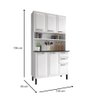 Kit Cozinha Compacta em Aço Itatiaia Pratika 6 Portas 2 Gavetas Branco Neve - 3