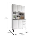 Ver imagem 3 de Kit Cozinha Compacta em Aço Itatiaia Pratika 6 Portas 2 Gavetas Branco Neve