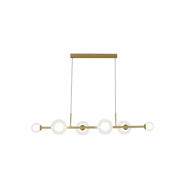 Pendente Orbit 6 Esferas Dourado 109x26,5x16cm