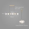 Pendente Orbit 6 Esferas Dourado 109x26,5x16cm - 2