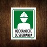 Kit 10 Placas Sinalização Use Capacete Segurança - 1