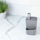 Ver imagem 3 de Conjunto Escorredor de Louças Pratos Talheres e Dispenser Detergente 650ml Chumbo