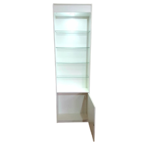 Kit Armário Vitrine Estante Expositor Led