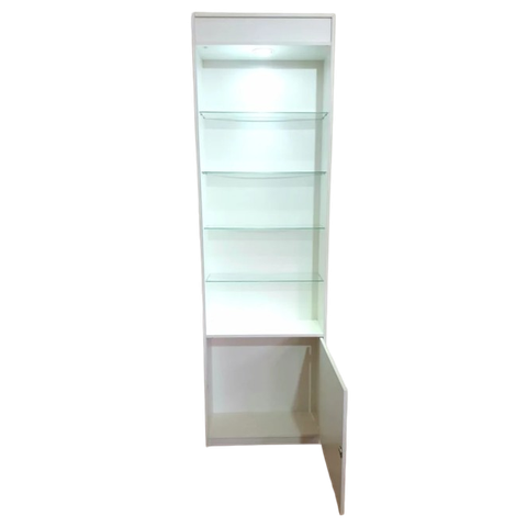 Kit Armário Vitrine Estante Expositor LED