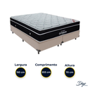 Ver imagem 3 de Cama Box Bipartido King Bege e Colchão Elegant Superpocket Molas Ensacadas Ortobom